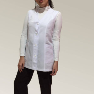 Jaleco Feminino Branco Acinturado Cavado Microtel
