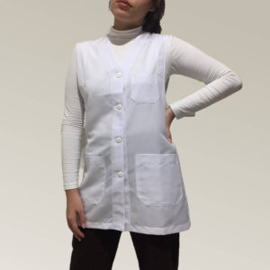 Jaleco Feminino Branco Cavado Microtel