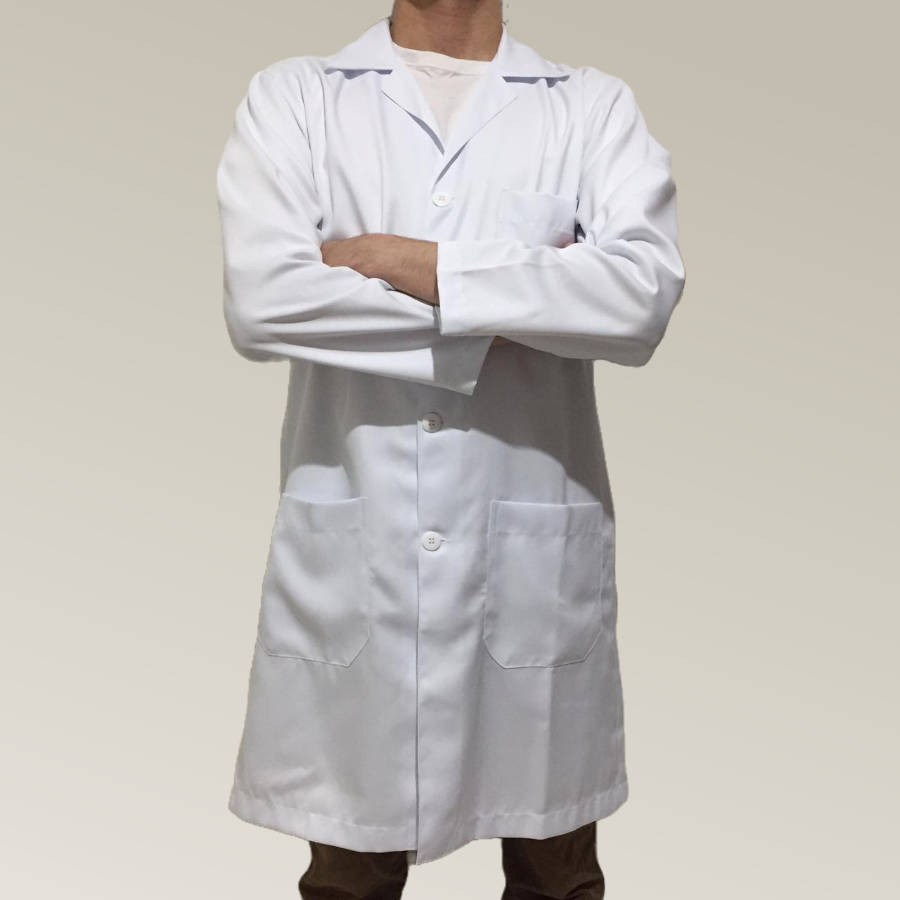 Jaleco Masculino Branco Gabardine - Imagem 2