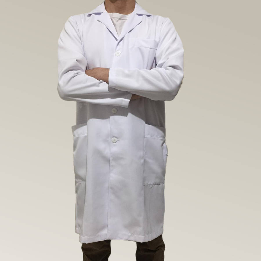 Jaleco Masculino Branco Microfibra Pesada - Imagem 3