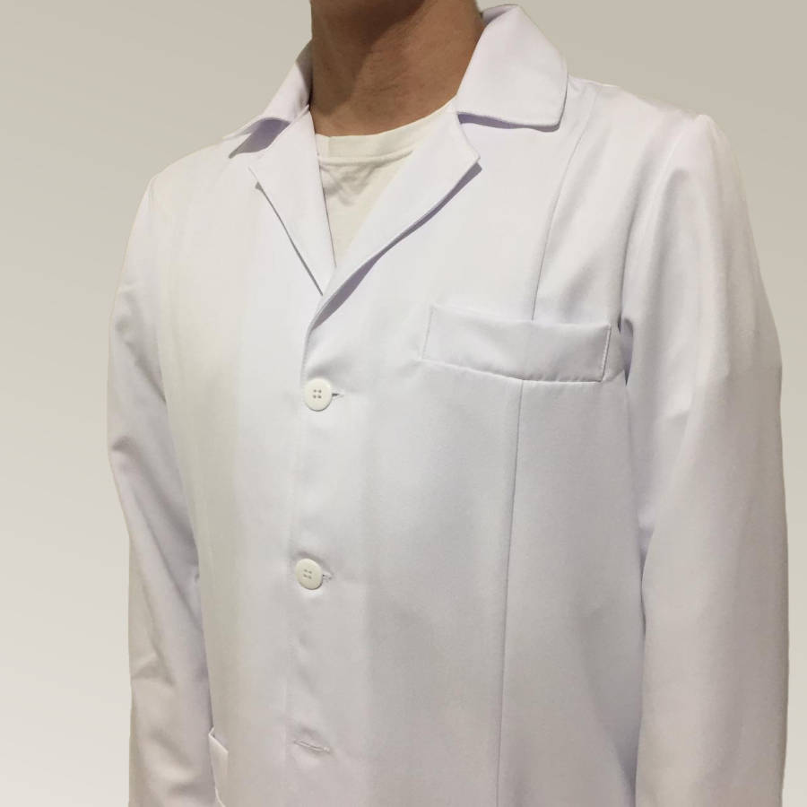Jaleco Masculino Branco Microfibra Pesada - Imagem 2