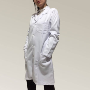 Jaleco Feminino Branco Acinturado Microfibra Pesada