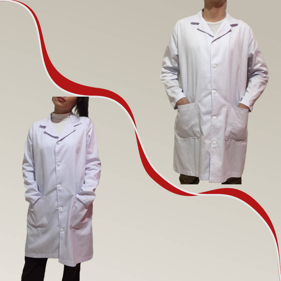 Jaleco De Algodão Branco Para Laboratório