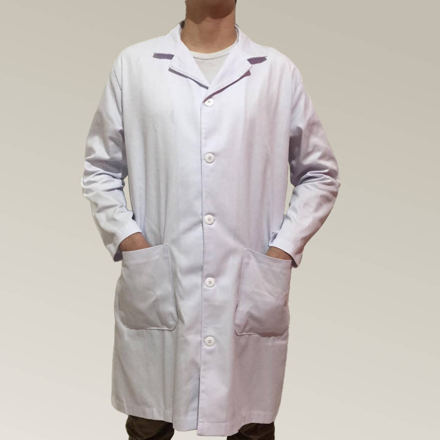 Jaleco De Algodão Branco Para Laboratório - Imagem 4