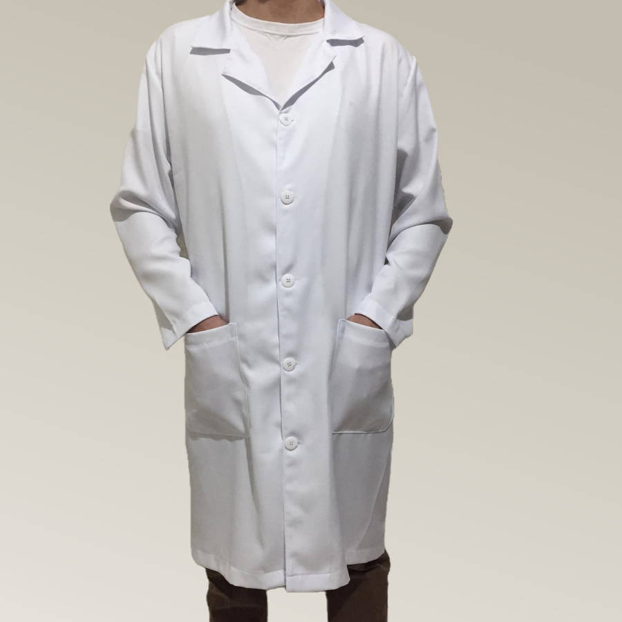 Jaleco Masculino Branco Gabardine Microfibra - Imagem 2
