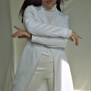 Jaleco Feminino Branco Acinturado Gabardine Com Cinto Microfibra Pesada