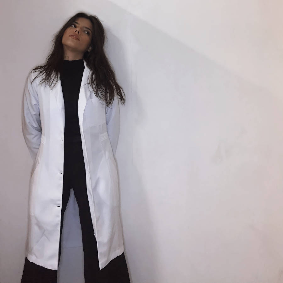 Jaleco Feminino Branco Acinturado Gabardine Microfibra Pesada - Imagem 3